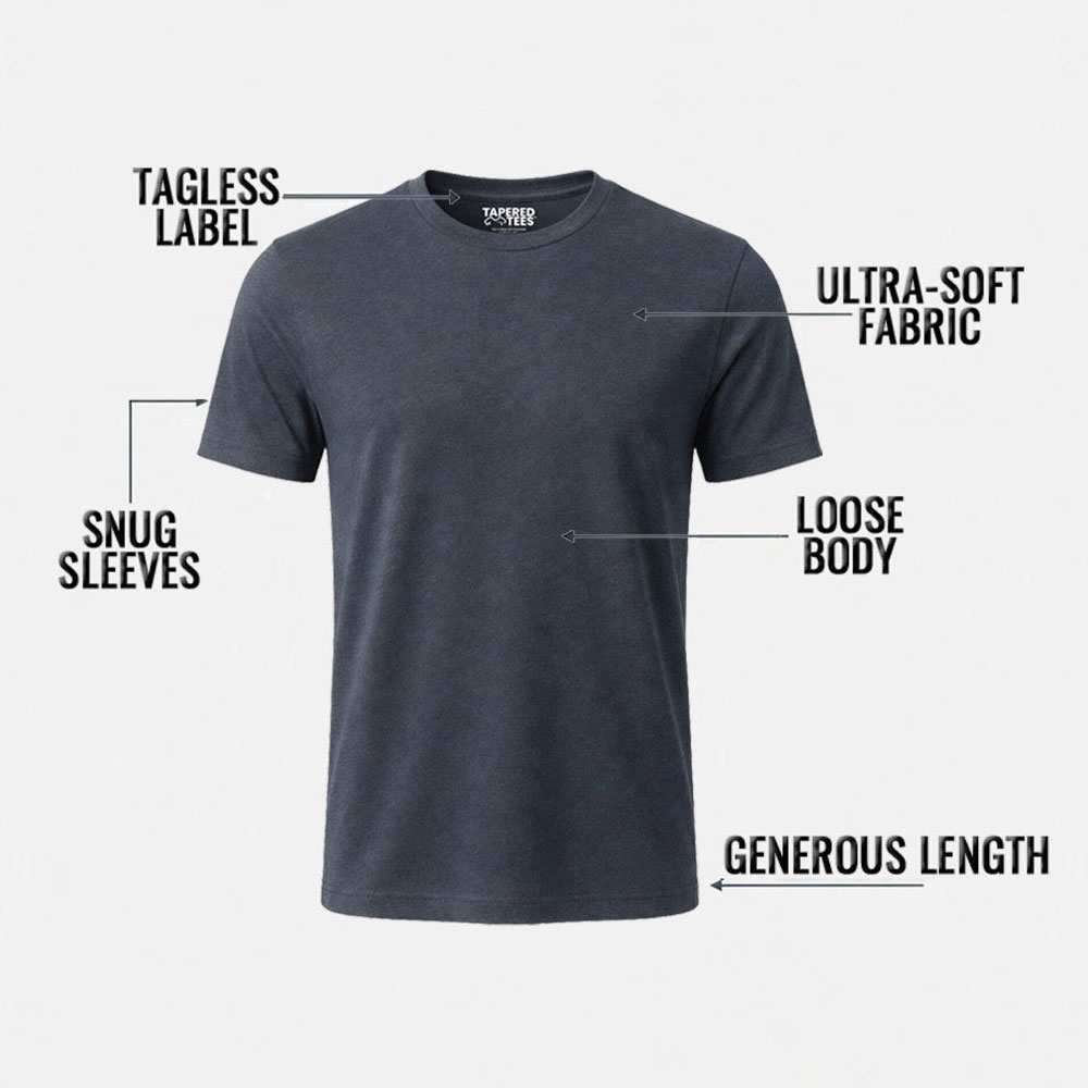Tapered Mens T-Shirts Dad Bod Tees | TAPERED TEES Tapered Mens T-Shirts Dad Bod Tees